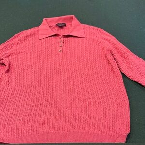 Women’s Pink Cable Knit Sweater